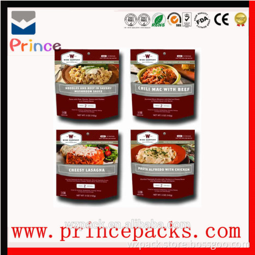 custom retort pouches/pouches to pack ready to eat meal